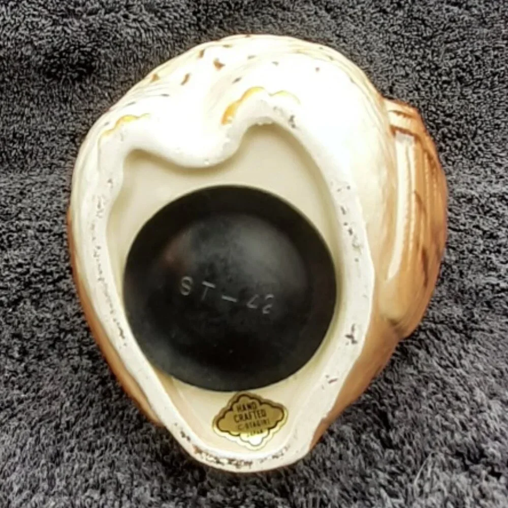 Otagiri Mid Century OMC Japan Owl Bird Piggy Hand Painted 5" Ceramic Coin Bank - Picture 3 of 8